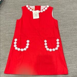 The Beaufort Bonnet Company Red Dress with White Floral Accents